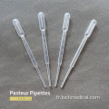 Pipette pasteur de promenade en plastique de transfert de laboratoire